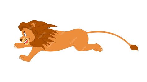 Premium Vector | Lion 2d cartoon charcter lion 2d cartoon