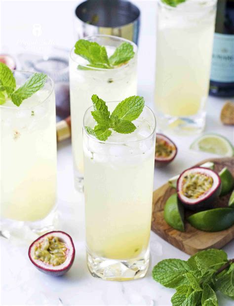 Passionfruit Prosecco Mojito - Peanut Butter and Fitness