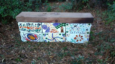 Beautiful garden bench. My family each decorated on block. | Decorate a ...