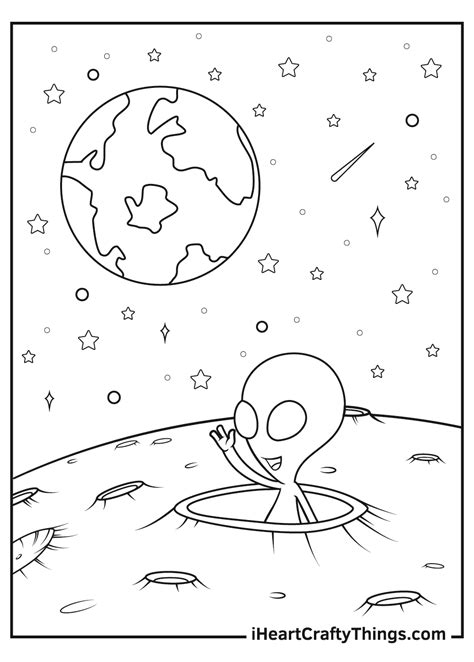 Alien Head Coloring Pages