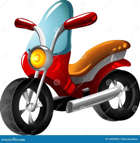 Moto de dessin animé illustration de vecteur. Illustration du moto - 16365920