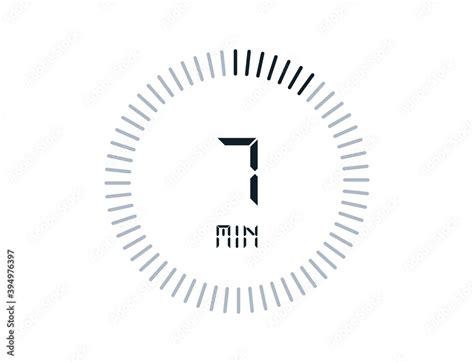 7 minutes timers Clocks, Timer 7 min icon Stock-Vektorgrafik | Adobe Stock