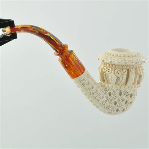 Meerschaum Topkapi Calabash Tobacco Pipe Full Bend By Paykoc M23002 ...