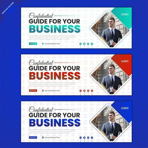 Premium Vector | Free vector facebook business cover design template