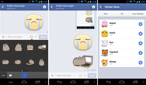 Facebook Messenger Updated, Brings Adorable Cat Stickers