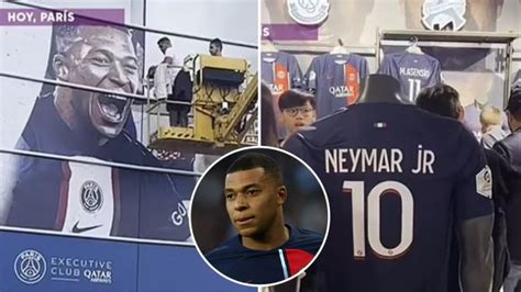 PSG ramp up Kylian Mbappe transfer war by removing giant mural of star ...