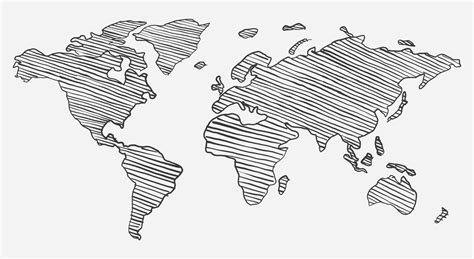 Scribble sketch of World map 2272725 Vector Art at Vecteezy