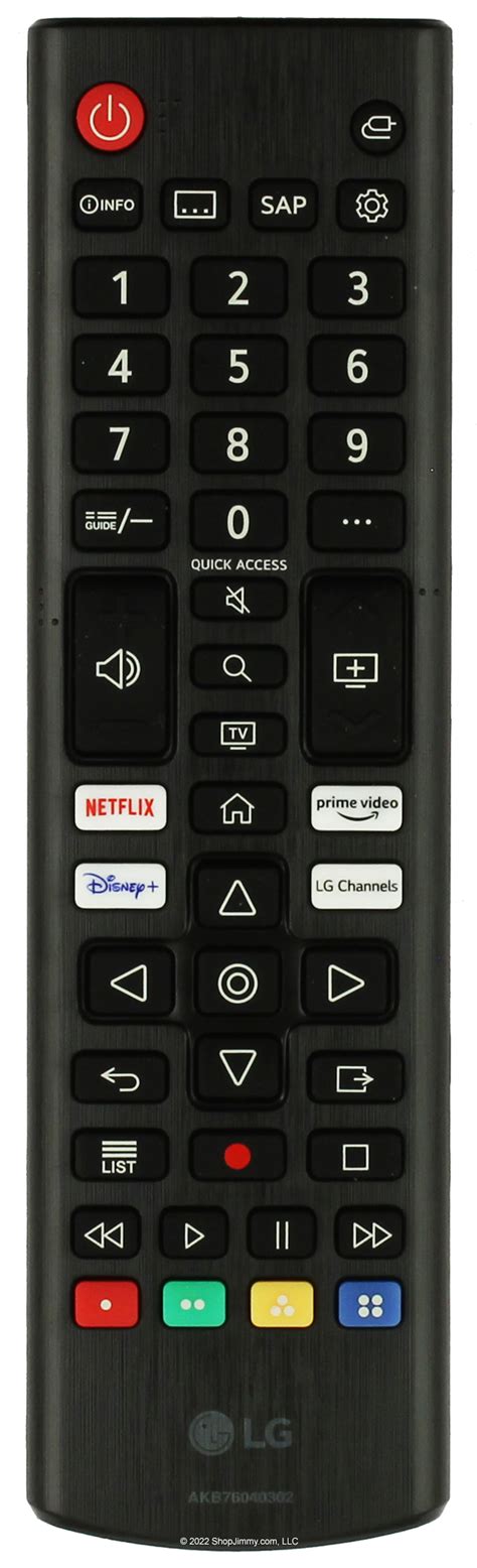 LG AKB76040302 LED TV Remote Control OEM ORIGINAL - Open Bag