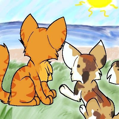 Firestar and Spottedleaf - Firestar and Sandstorm Fan Art (17846685) - Fanpop