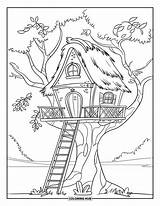 120  Treehouse Coloring Pages For Kids & Adults Free Printable PDFs sketch template