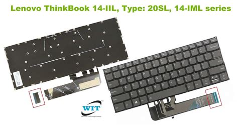 Laptop internal Keyboard for Lenovo ThinkBook 14-IIL, Type: 20SL, Lenovo ThinkBook 14-IML series ...