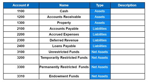 Nonprofit Chart Of Accounts Template - prntbl.concejomunicipaldechinu ...