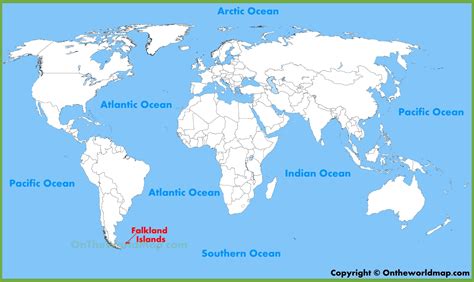 Falkland Islands location on the World Map - Ontheworldmap.com