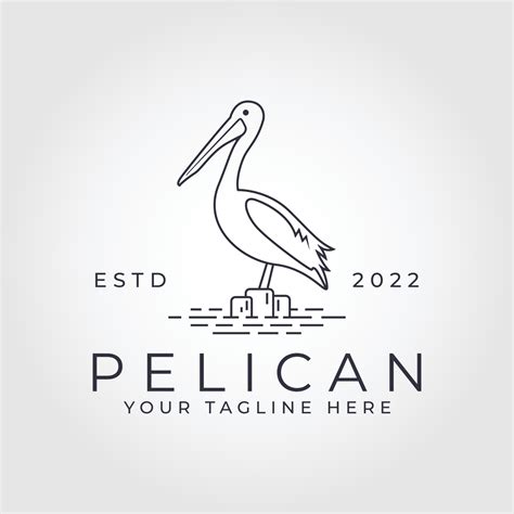 Pelican Line art logo illustration vector Design. 21887078 Vector Art at Vecteezy