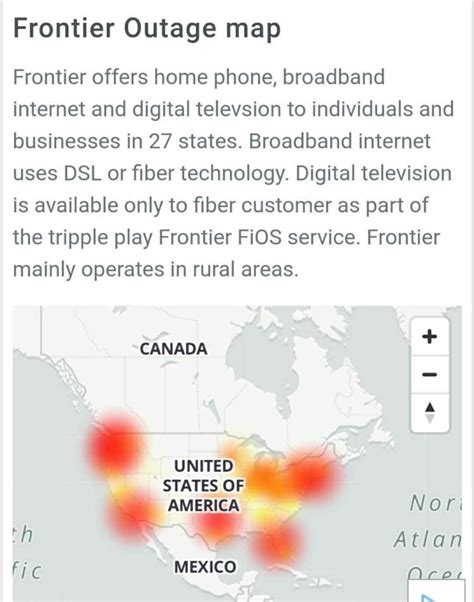 Frontier Outage - Internet down & not working at many locations ...