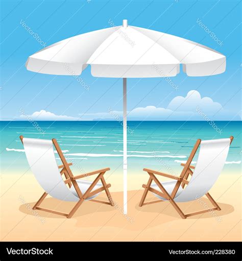 Beach chair Royalty Free Vector Image - VectorStock