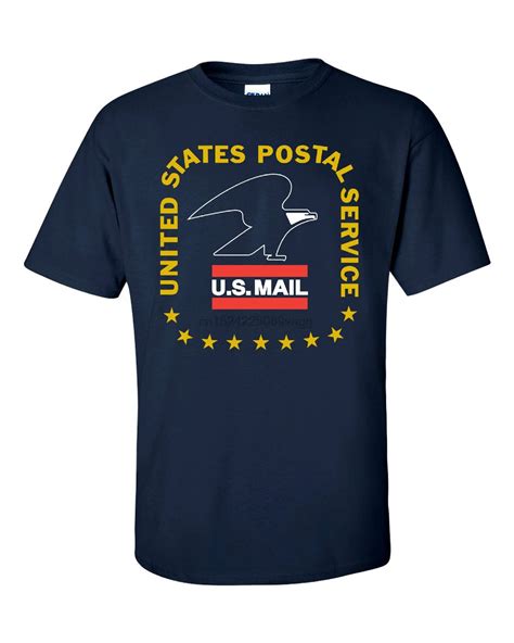 USPS POSTAL POST OFFICE T SHIRT NAVY VINTAGE 3 COLOR POSTAL LOGO ON ...