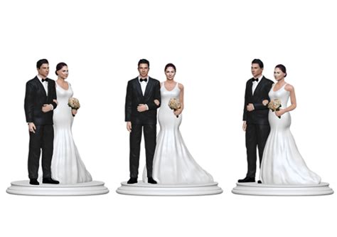 Simply Elegant Cake Toppers Figurine for Wedding | My3dSelfie