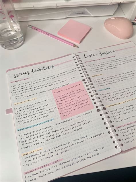 Study notes aesthetic pink! | School study tips, Study notes, Study motivation inspiration