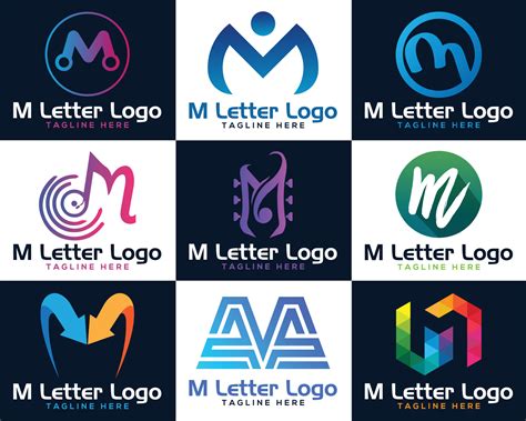 creative M letter logo design. Unique modern creative letter M logo ...