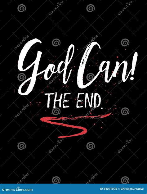 God Can! the End. stock vector. Illustration of happy - 84021005