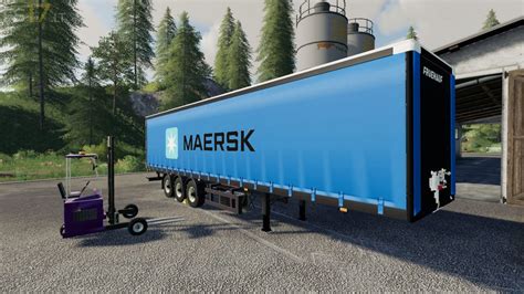 Fruehauf Semi Trailer & Forklift v 2.0 - FS19 mods