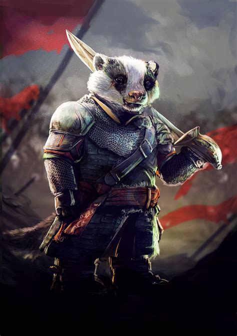 ArtStation - Badger warrior concept