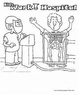 Hospital Coloring Pages Doctor sketch template