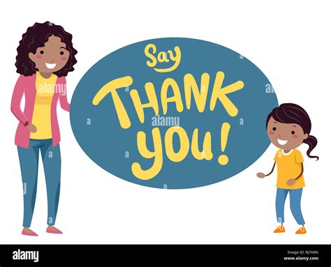 Kids Saying Thank You Clipart