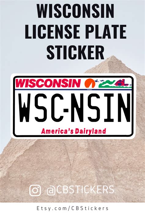 Wisconsin License Plate Vinyl Decal Wisconsin Sticker | Etsy | License ...