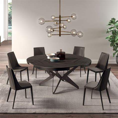 Ozzio Big Round Extendable Dining Table | Sklar Furnishings