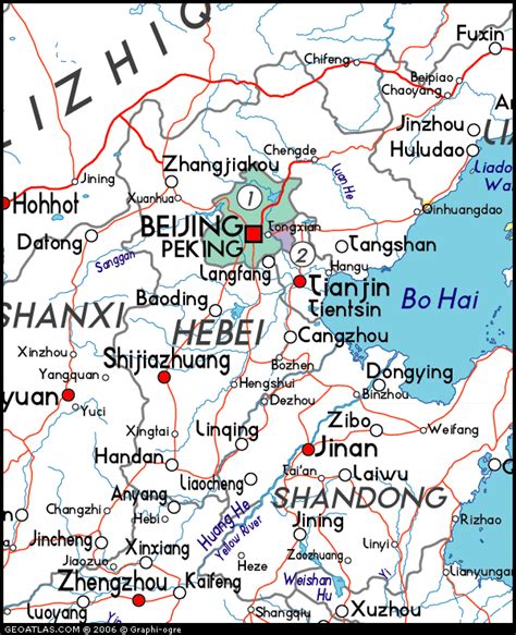 Map of Beijing, China, China Atlas