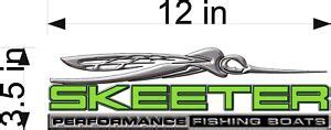 SKEETER BOAT LOGO 3D EFFECT / SINGLE / 12" GREEN Vinyl Graphic Decal ...