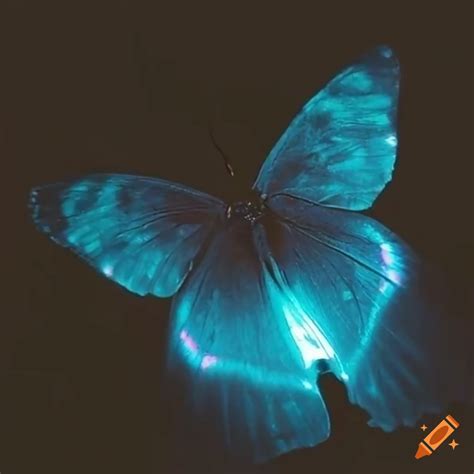 Glowing butterfly in a forest on Craiyon