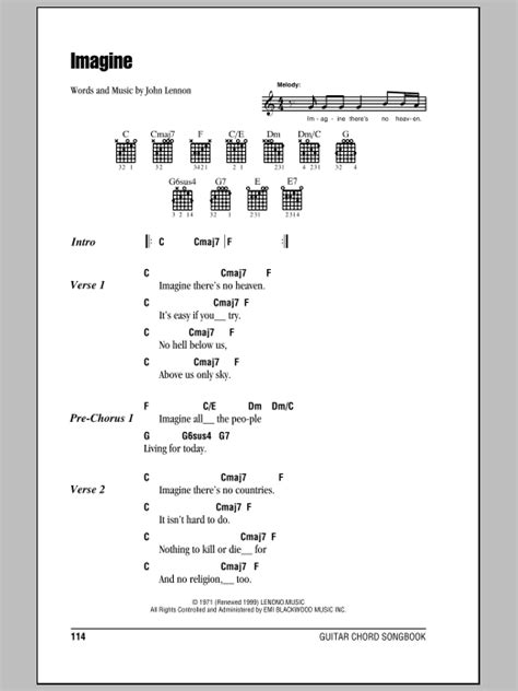 Imagine by John Lennon - Guitar Chords/Lyrics - Guitar Instructor