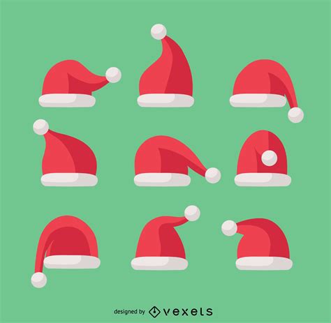 9 Christmas Santa Hat Illustrations Vector Download