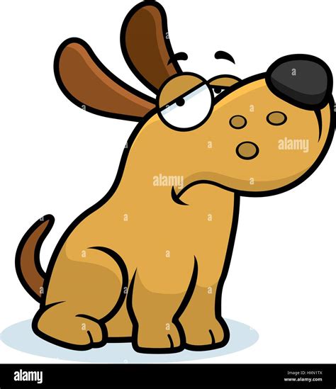 A cartoon illustration of a dog looking sad Stock Vector Image & Art ...