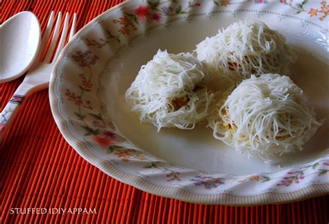 Stuffed idiyappam, south Indian Idiyappam varieties - Raks Kitchen