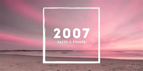 2007: Facts & Events That Happened in This Year - The Fact Site