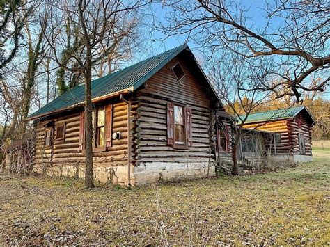 Two cabins in the Ozark Mountains. Circa 1841. Five acres in Arkansas ...