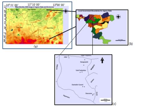 (a) MVC-NDVI Image of Jigawa State and Environs, (b) Extract Map of ...