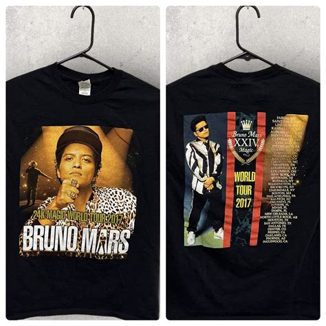 Bruno Mars 24K Magic World Tour Official Concert T-Sh… - Gem