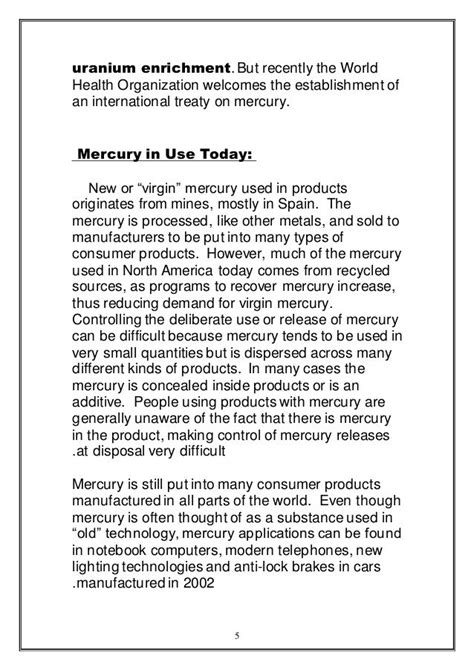 Uses of Mercury(Hg)