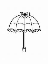 Umbrella coloring pages sketch template