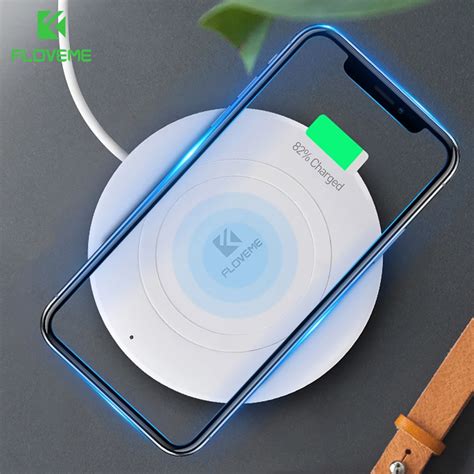 FLOVEME Qi Wireless Charger For iPhone X 8 8 Plus Wireless Charging For ...