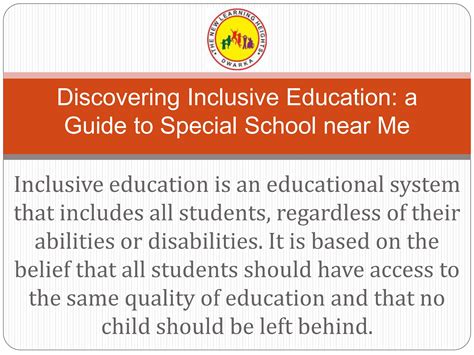 Discovering Inclusive Education: a Guide to Special School near Me by ...