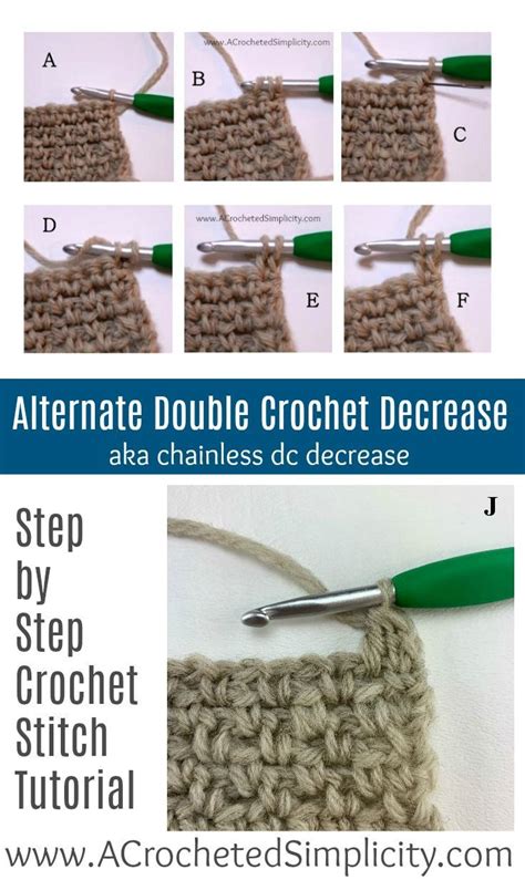 Learn to Crochet - Alternate Double Crochet Decrease | Crochet decrease, Double crochet decrease ...