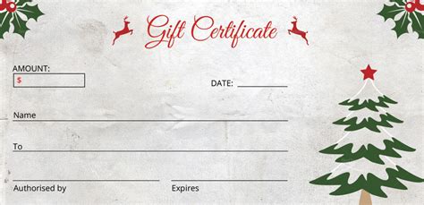 Christmas Tree Gift Certificate Template in Adobe Photoshop