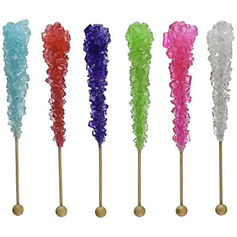 BAYSIDE CANDY ROCK CANDY CRYSTAL STICKS ASSORTED, WRAPPED 20 PIECES!!! - Walmart.com - Walmart.com