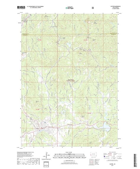 MyTopo Custer, South Dakota USGS Quad Topo Map